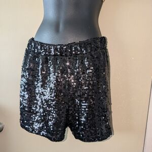 Sincerely Jules Black Sequin Shorts Size L